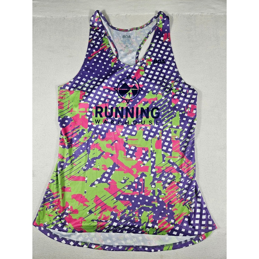 BOA Running Warehouse Womens Interval Singlet Tank Top Purple Pink Large 2045GPS